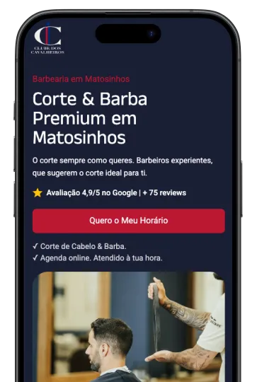 website para uma barbearia
